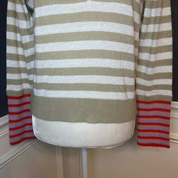 Veronica Beard Florrie Striped Knit Pullover - Picture 7 of 11